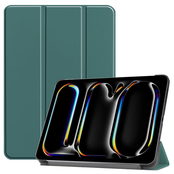 Forest Green Leather Folio Case with Smart Cover (iPad Pro 11-inch 2024)