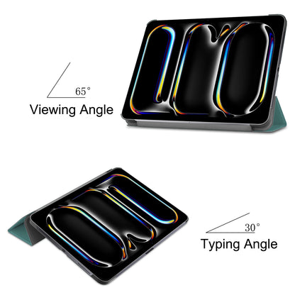 Forest Green Leather Folio Case with Smart Cover (iPad Pro 13-inch 2024)