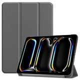 Grey Leather Folio Case with Smart Cover (iPad Air 11-inch 2024)