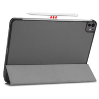 Grey Leather Folio Case with Smart Cover (iPad Pro 11-inch 2024)