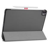Grey Leather Folio Case with Smart Cover (iPad Pro 11-inch 2024)