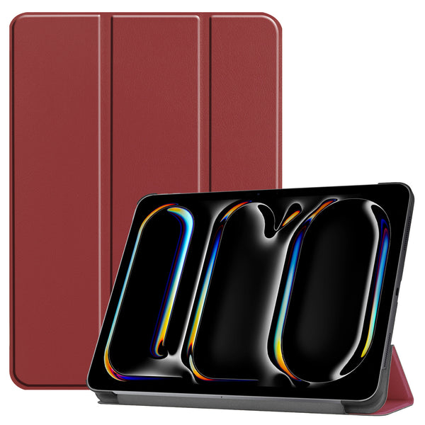 Wine Leather Folio Case with Smart Cover (iPad Pro 11-inch 2024)
