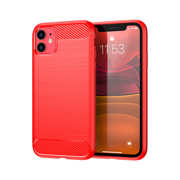 Red Brushed Metal Case (iPhone 11)