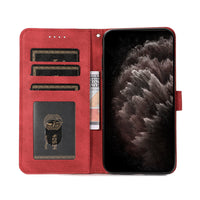 Brown/Red Wallet Case (iPhone 14 Pro Max)