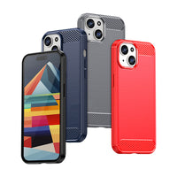 Red Brushed Metal Case (iPhone 15 Plus)
