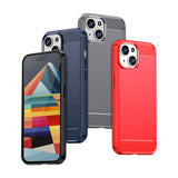 Red Brushed Metal Case (iPhone 15 Plus)