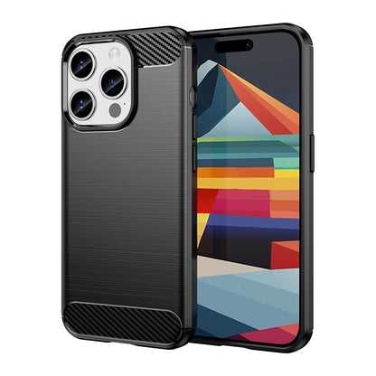 Black Brushed Metal Case (iPhone 15 Pro Max)
