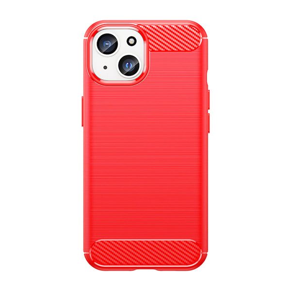 Red Brushed Metal Case (iPhone 15)