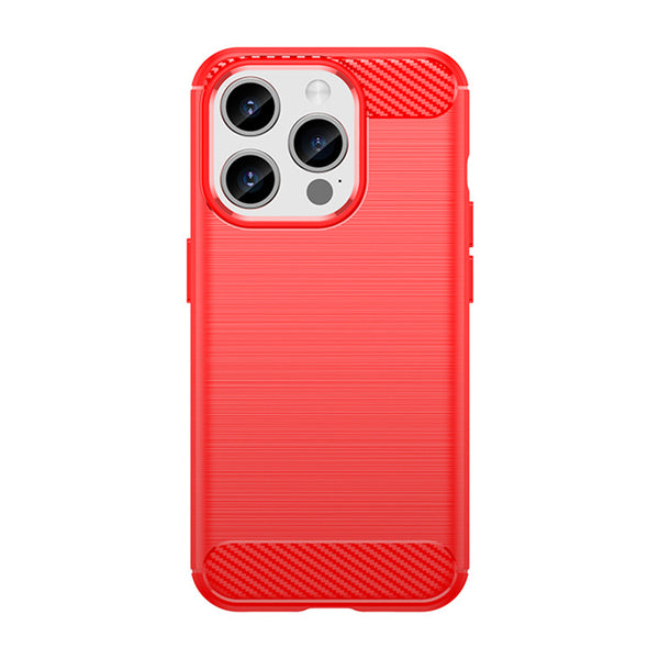 Red Brushed Metal Case (iPhone 15 Pro Max)