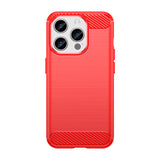 Red Brushed Metal Case (iPhone 15 Pro)