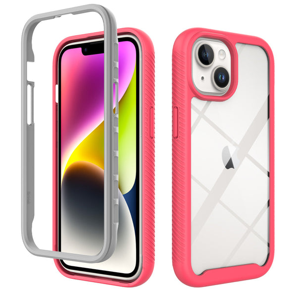 Pink Guardian Clear Case (iPhone 15)