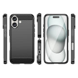 Navy Brushed Metal Case (iPhone 16 Plus)