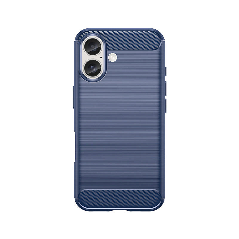 Navy Brushed Metal Case (iPhone 16 Plus)