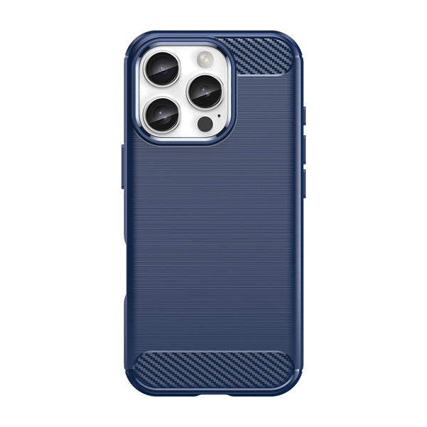 Navy Brushed Metal Case (iPhone 16 Pro)