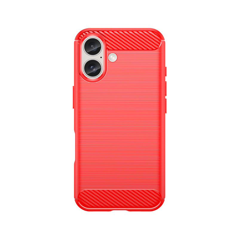 Red Brushed Metal Case (iPhone 16)