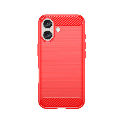 Red Brushed Metal Case (iPhone 16)
