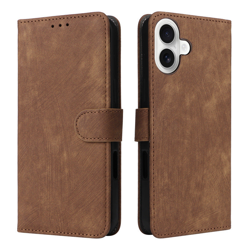 Brown Wallet Case (iPhone 16 Plus)
