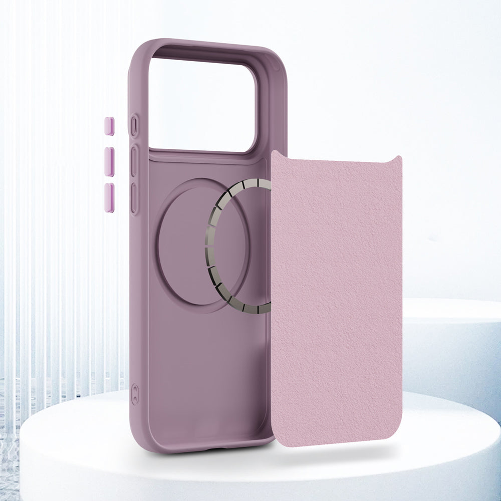 Purple Faux Leather MagSafe Case (iPhone 17 Pro)