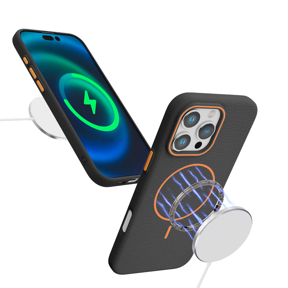 Navy Faux Leather MagSafe Case (iPhone Air)