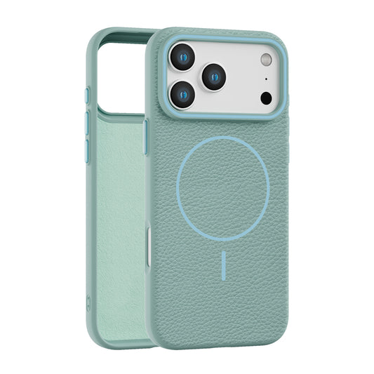 Mint Faux Leather MagSafe Case (iPhone 17 Pro)
