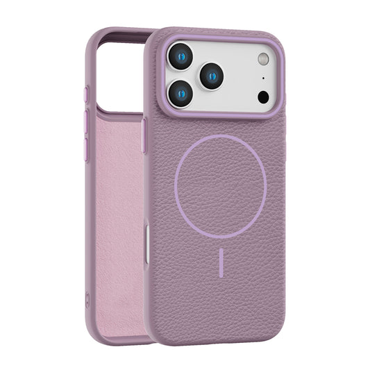 Purple Faux Leather MagSafe Case (iPhone 17 Pro Max)