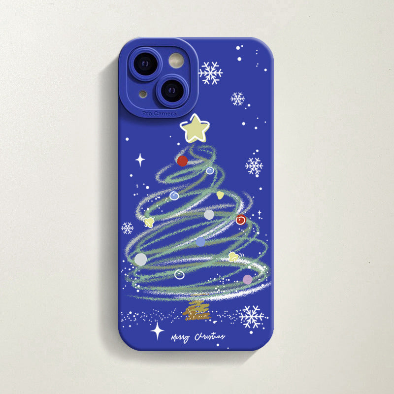 Blue Christmas Tree Case (iPhone 16 Plus)