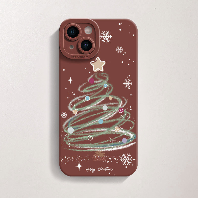 Brown Christmas Tree Case (iPhone 15)