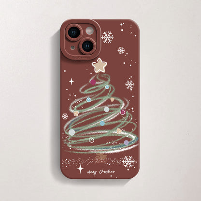 Brown Christmas Tree Case (iPhone 15)