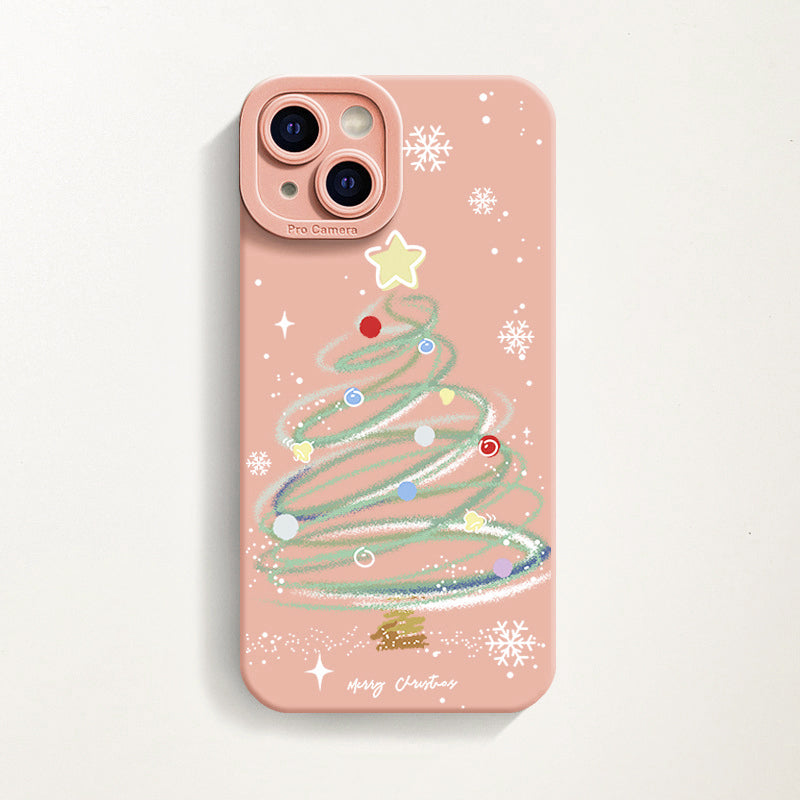 Pink Christmas Tree Case (iPhone 16 Plus)