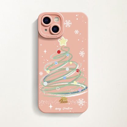 Pink Christmas Tree Case (iPhone 16 Plus)