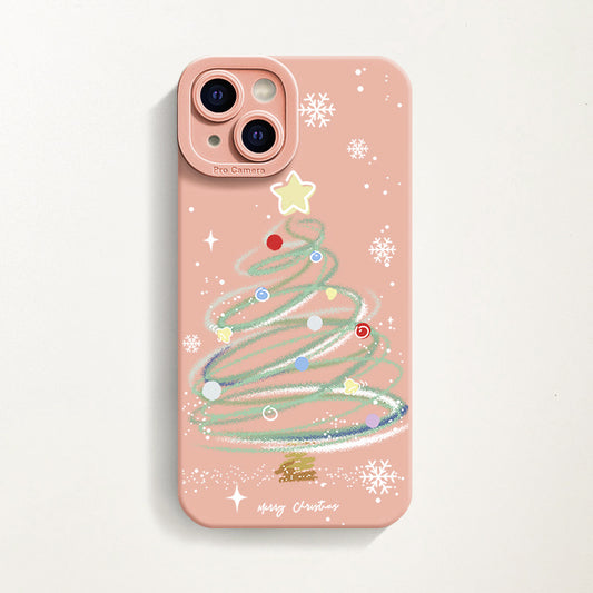 Pink Christmas Tree Case (iPhone 16 Plus)