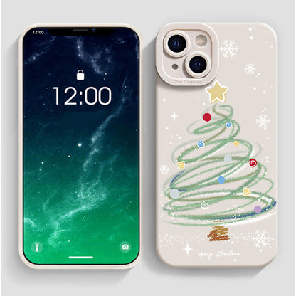 Blue Christmas Tree Case (iPhone 16)