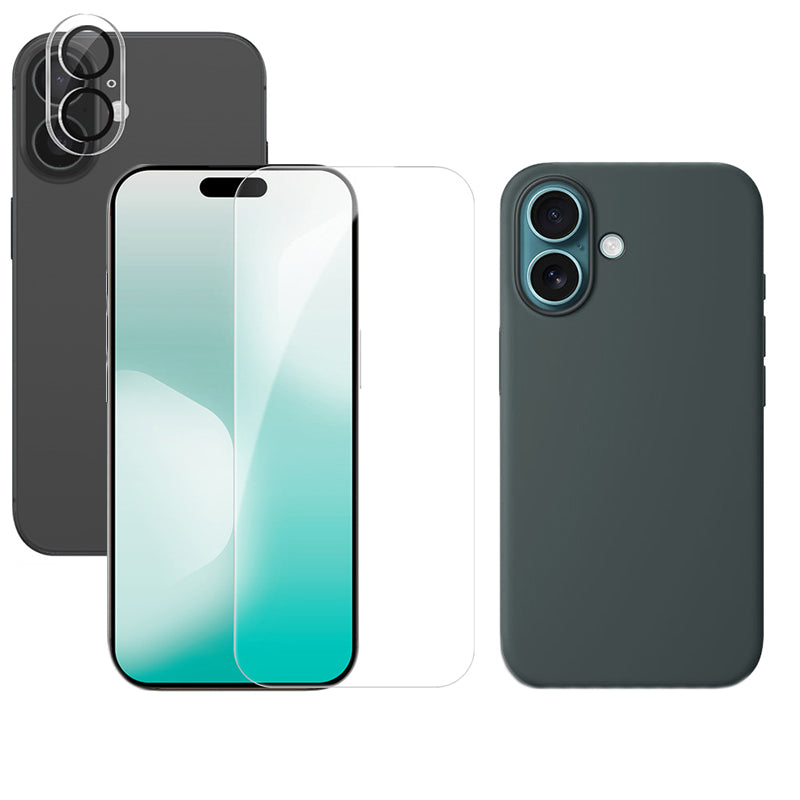 Forest Green Case, Screen & Lens Protector Combo (iPhone 16)