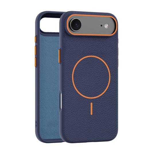 Navy Faux Leather MagSafe Case (iPhone Air)