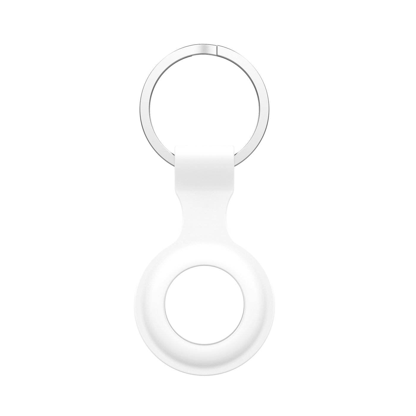White AirTag Keyring Case
