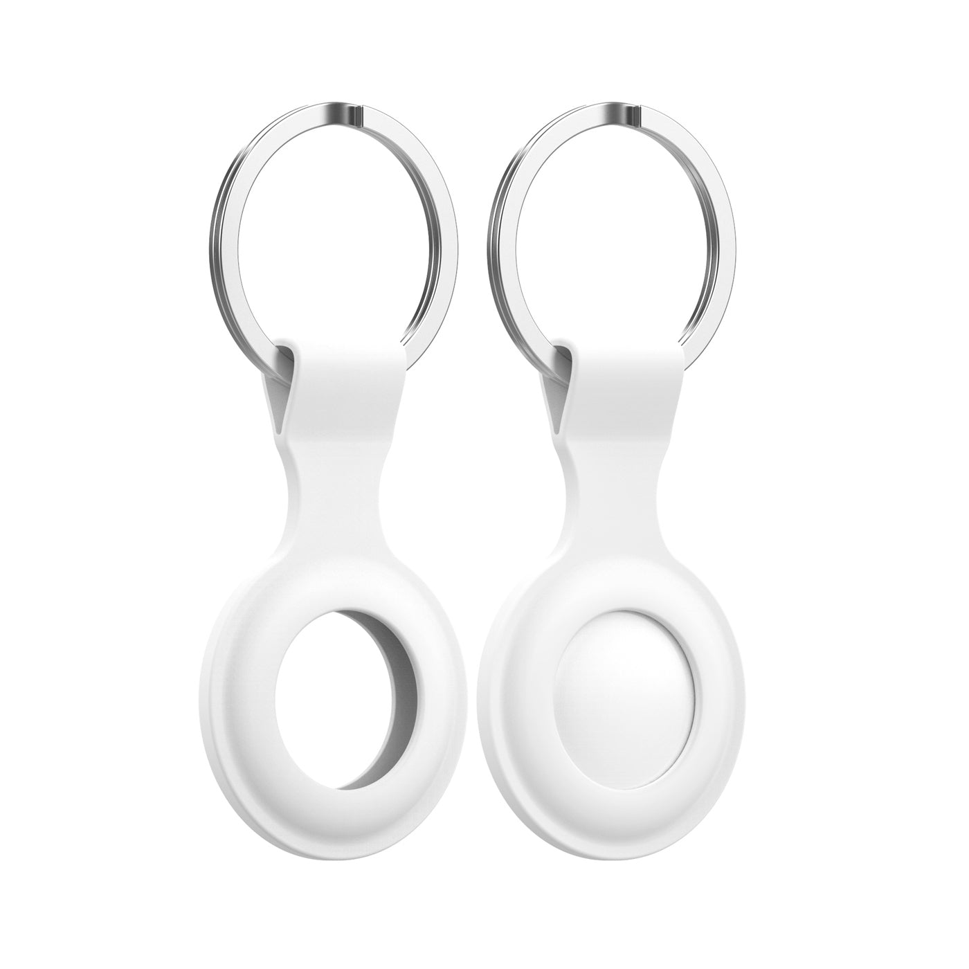 White AirTag Keyring Case