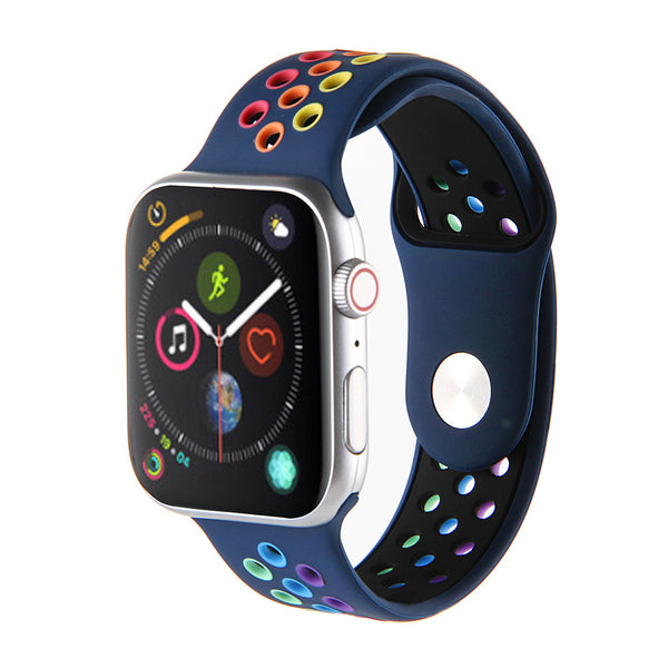 Rainbow Navy Apple Watch Strap