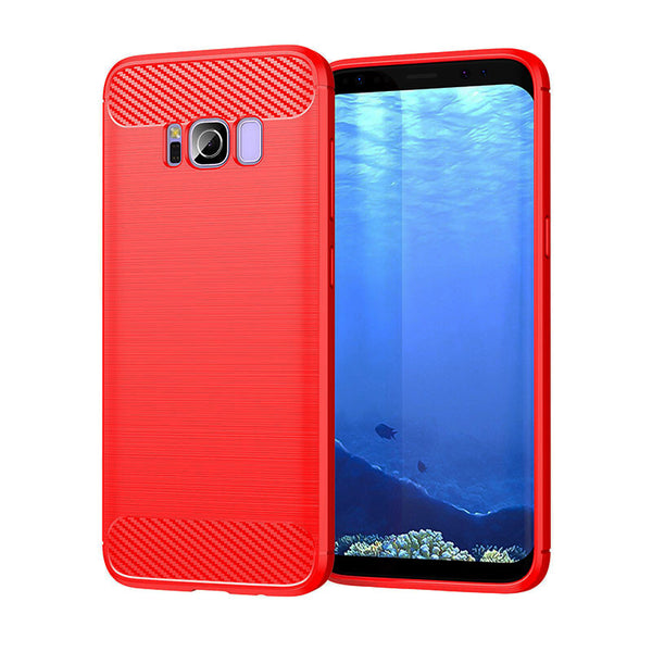 Red Brushed Metal Case (Galaxy S8+)