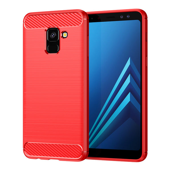 Red Brushed Metal Case (Galaxy A8)