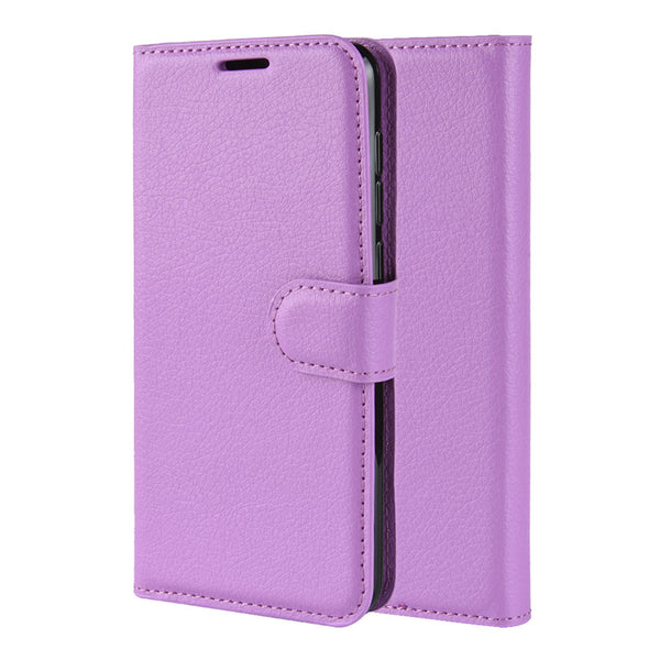 Purple Leather Wallet Case (Galaxy S10)