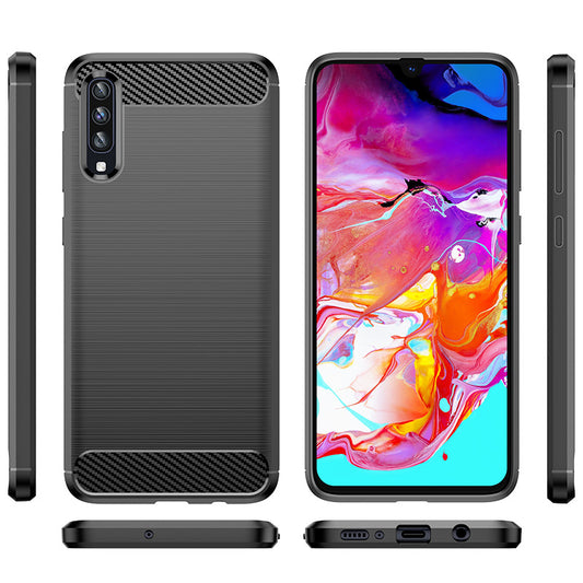 Black Brushed Metal Case (Galaxy A70)