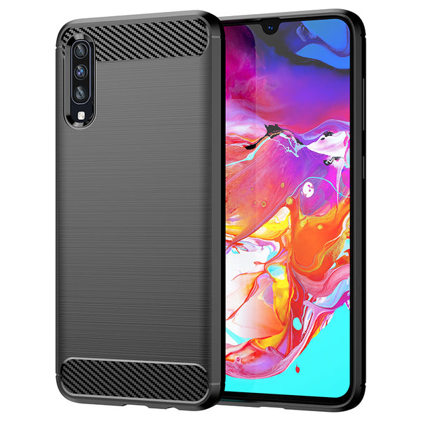 Black Brushed Metal Case (Galaxy A70)