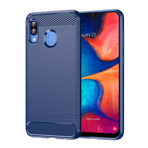 Navy Brushed Metal Case (Galaxy A20)