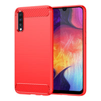 Red Brushed Metal Case (Galaxy A50)