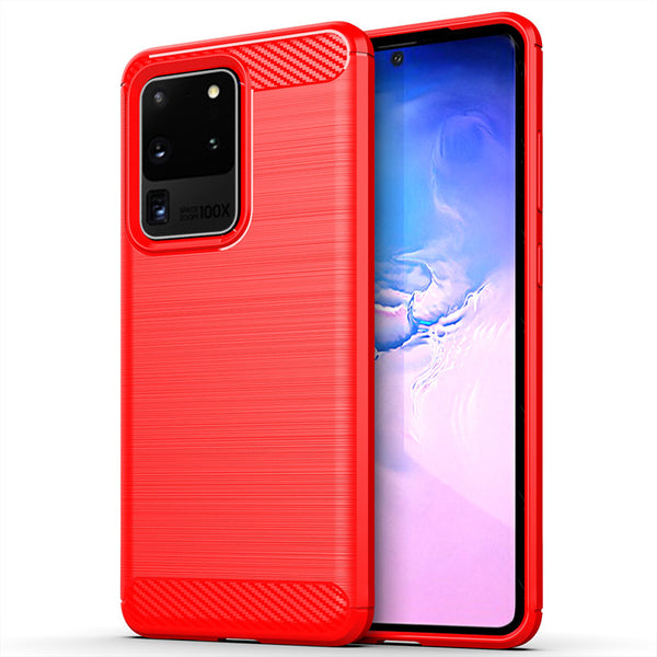 Red Brushed Metal Case (Galaxy S20 Ultra)