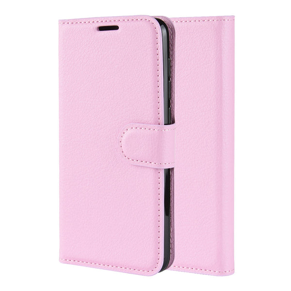 Pink Leather Wallet Case (Galaxy S20+)