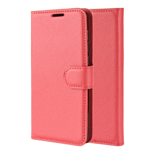 Red Leather Wallet Case (Galaxy A71 4G)