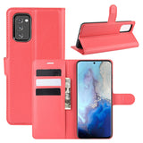 Red Leather Wallet Case (Galaxy Note 20)