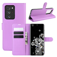 Purple Leather Wallet Case (Galaxy Note 20 Ultra)
