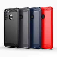 Red Brushed Metal Case (Galaxy A21)
